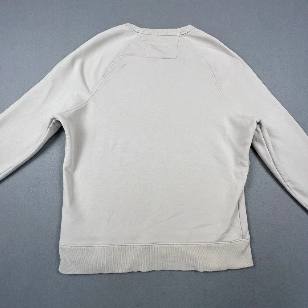 Banana Republic Sweatshirt Mens Large Cream Reindeer Safari Graphic Terry HOL19